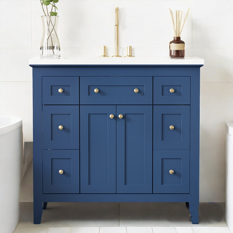 Winston Porter 36" Single Bathroom Vanity With Resin Top Wayfair